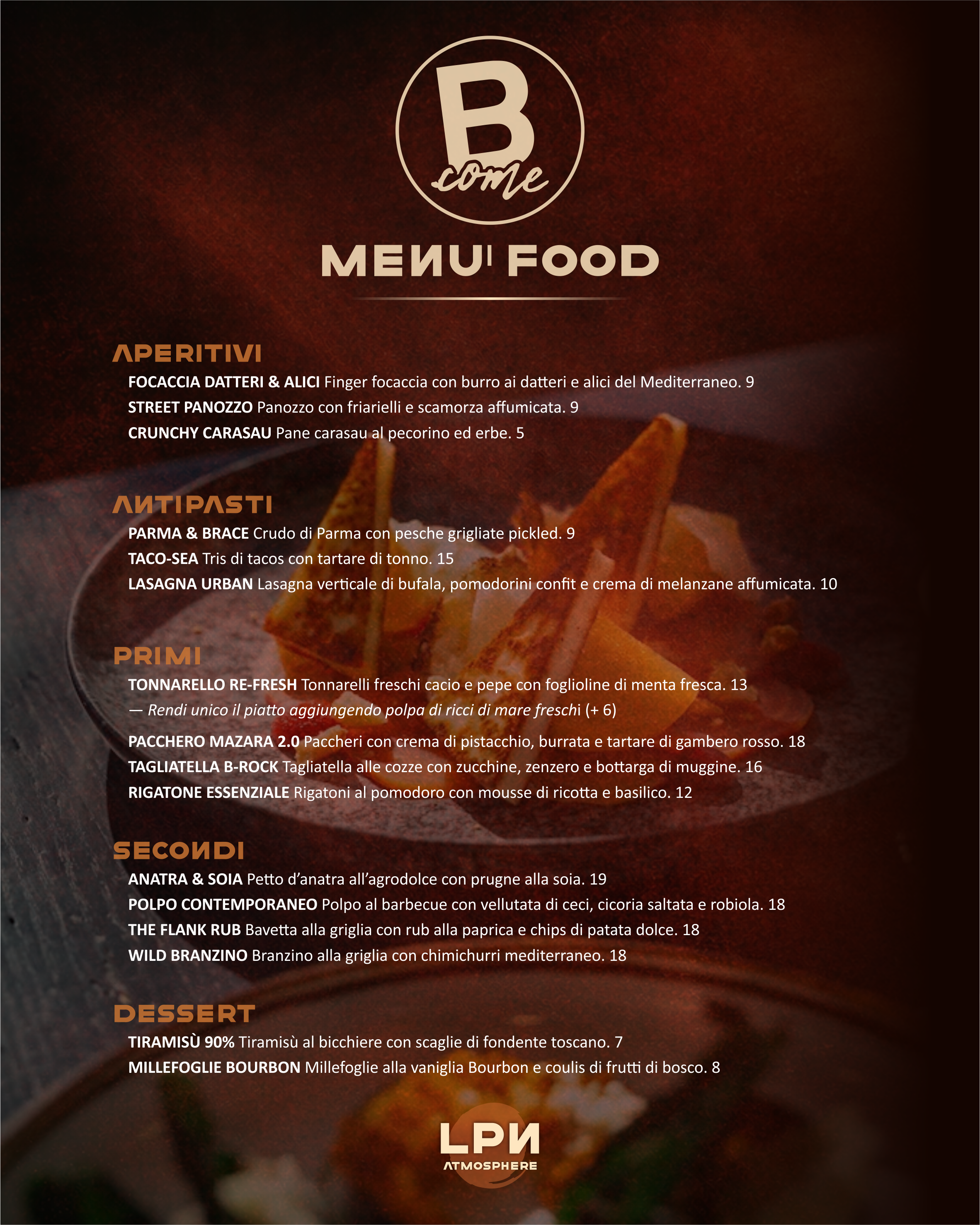 Menù food B•COME